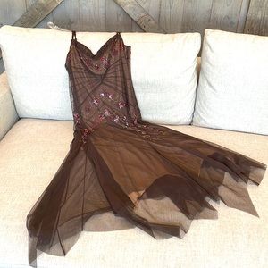 Bcbgmaxazaria chiffon slip dress